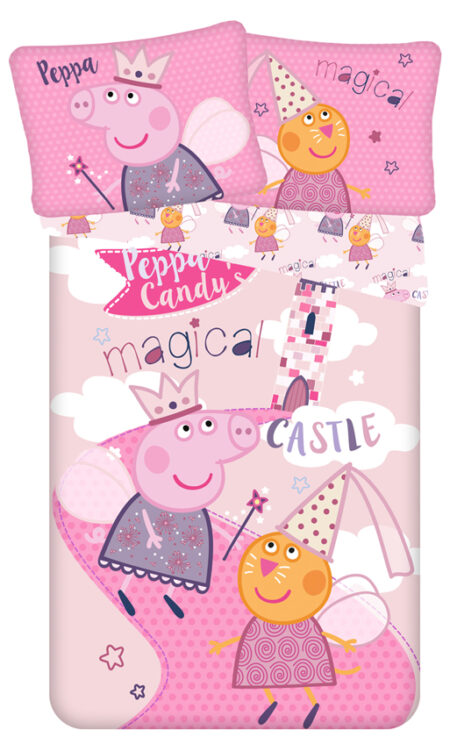 Peppa Pig Dekbedovertrek Magical Castle! 140 x 200 cm roze