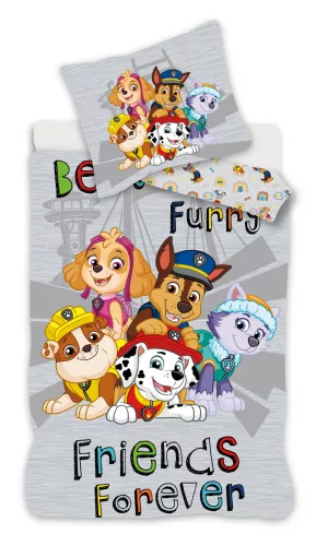 Paw Patrol dekbedovertrek Grijs 140 x 200 cm - 70 x 90 cm (polyester)