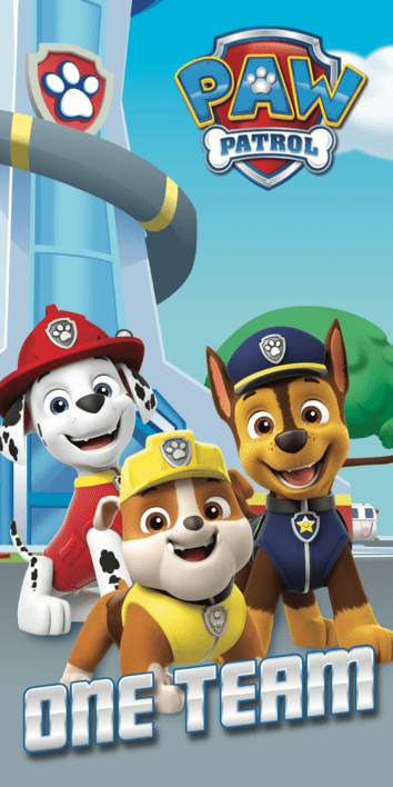 Paw Patrol strandlaken One Team 70 x 140 cm