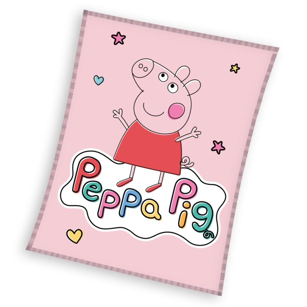 Peppa Pig Fleece plaid roze  110 x 140 cm