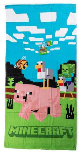 Minecraft strandlaken meerkleurig 70x140 cm