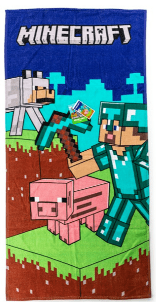 Minecraft strandlaken meerkleurig 70x140cm