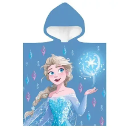 Frozen poncho 50 x 100 cm blauw