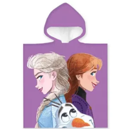 Frozen poncho 50 x 100 cm paars