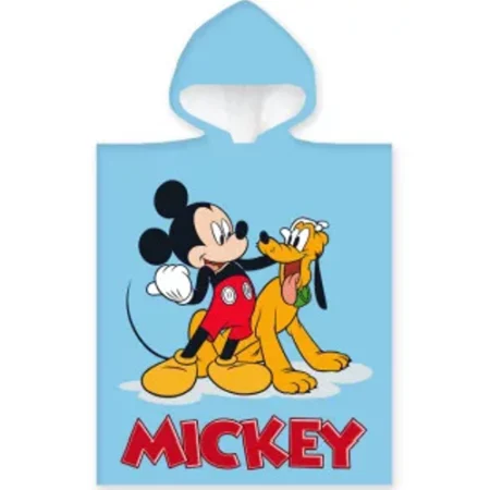 Mickey en Goofy poncho 50 x 100 cm blauw