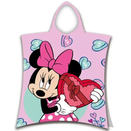 Minnie poncho 50 x 115 cm (roze)