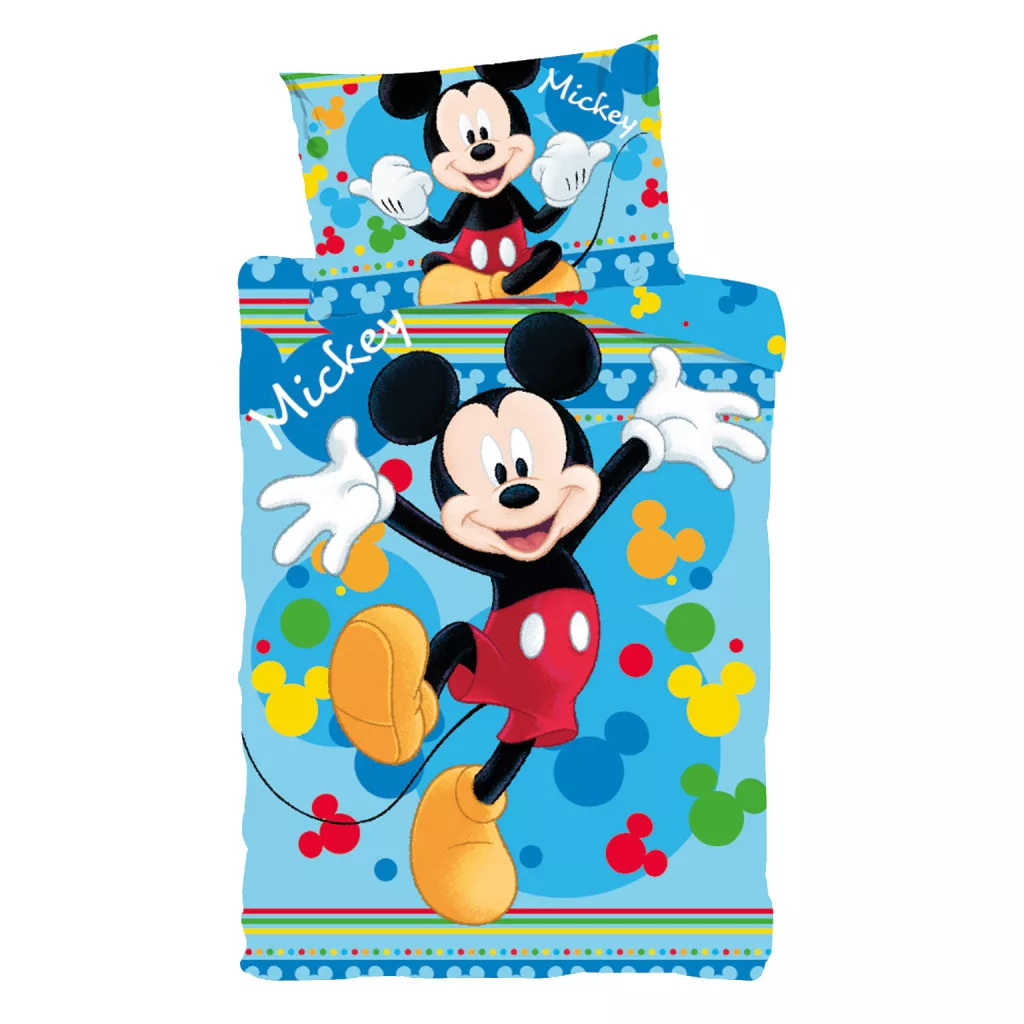 Mickey Mouse Peuterdekbedovertrek Joyful- 100 x 135 cm - Katoen