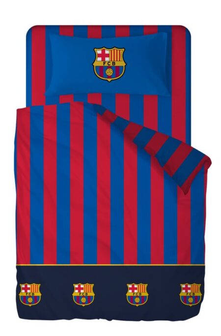 Fc Barcelona Dekbedovertrek stripes 240 x 220 cm (Kussensloop 45 x 175 cm)