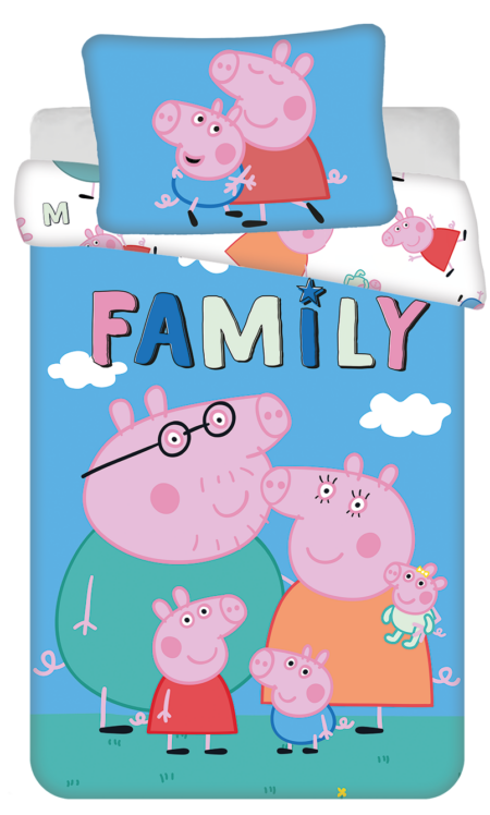 Peppa Pig peuter dekbedovertrek 100 x 135 cm - Katoen