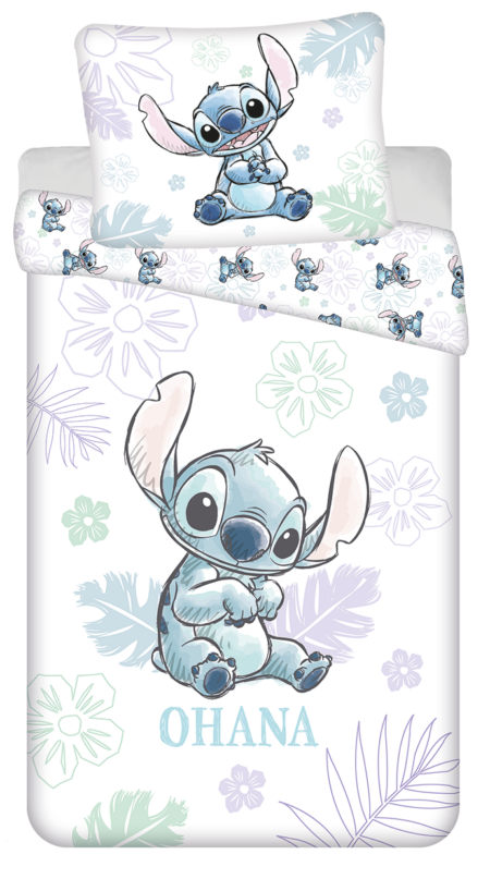 Lilo and Stitch Peuterdekbedovertrek Ohana White - 100 x 135 cm - Katoen