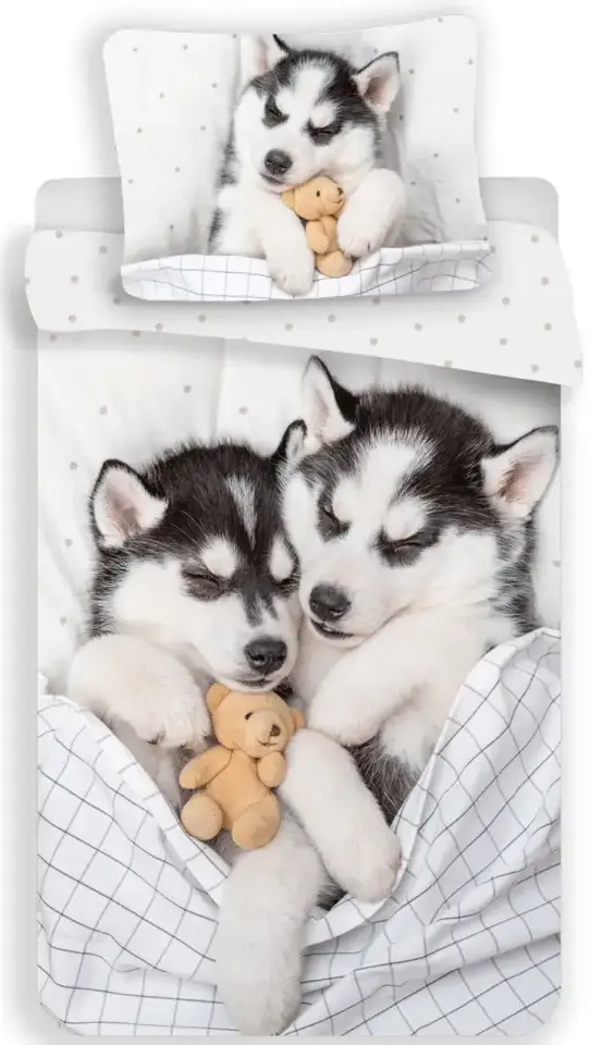 Animal Pictures Dekbedovertrek Husky  140 x 200 cm 70 x 90 cm - Katoen