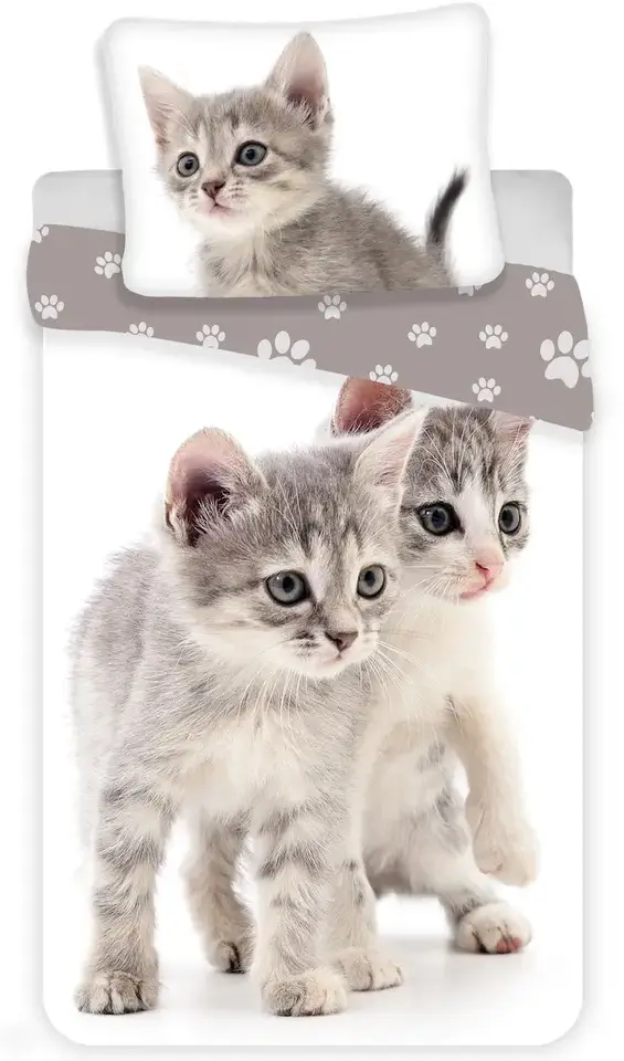 Cat kittens Dekbedovertrek - Eenpersoons - 140 x 200 cm