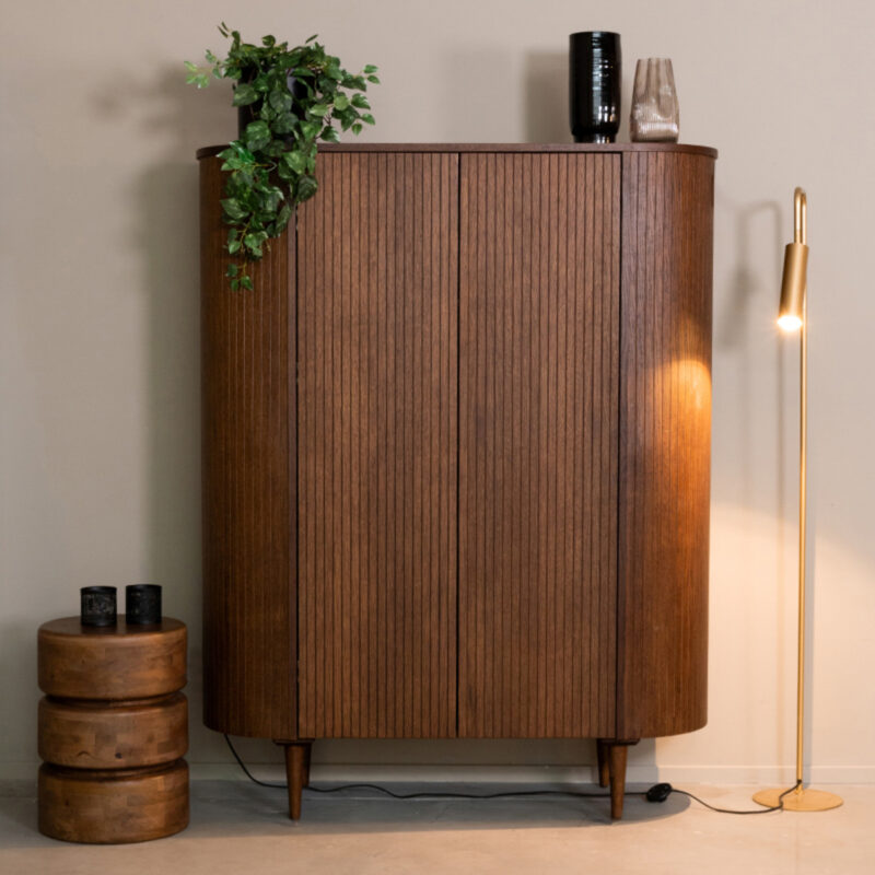 LABEL51 Bergkast Oliva - Walnoot - Eiken - Hoge Kast