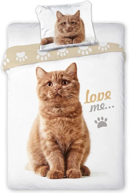 Animal Pictures Dekbedovertrek Love Me - Eenpersoons - 140 x 200 cm - Wit