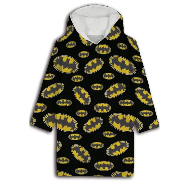 Batman hoodie poncho zwart 7 - 14 jaar - polyester
