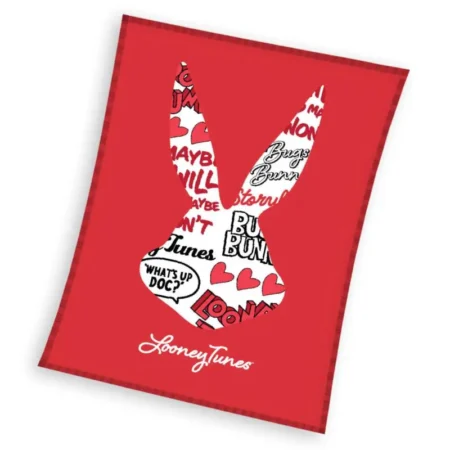 Bugs Bunny Fleece plaid 150 x 200 cm rood