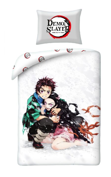 Demon Slayer dekbedovertrek 140 x 200 cm - katoen