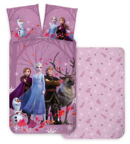 Frozen dekbedovertrek paars 100 x 135 cm - 40 x 60 cm (katoen)