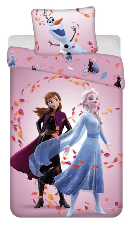 Disney Frozen Dekbedovertrek Magisch- 140 x 200 cm - Katoen - 70x90cm