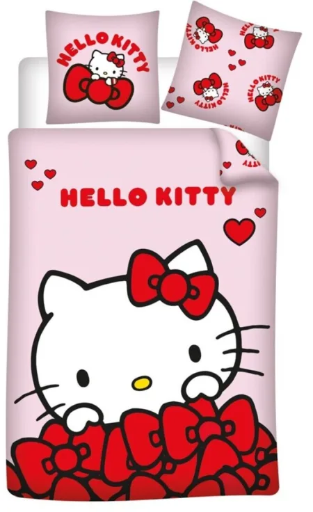Hello Kitty Dekbedovertrek 140 X 200 cm - 65 x 65 cm - polykatoen - pre order