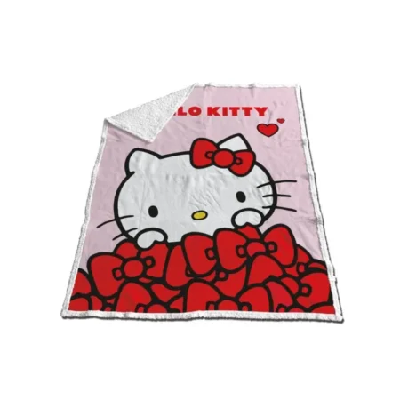 Hello Kitty Sherpa fleece plaid 130 x 170 cm - polyester