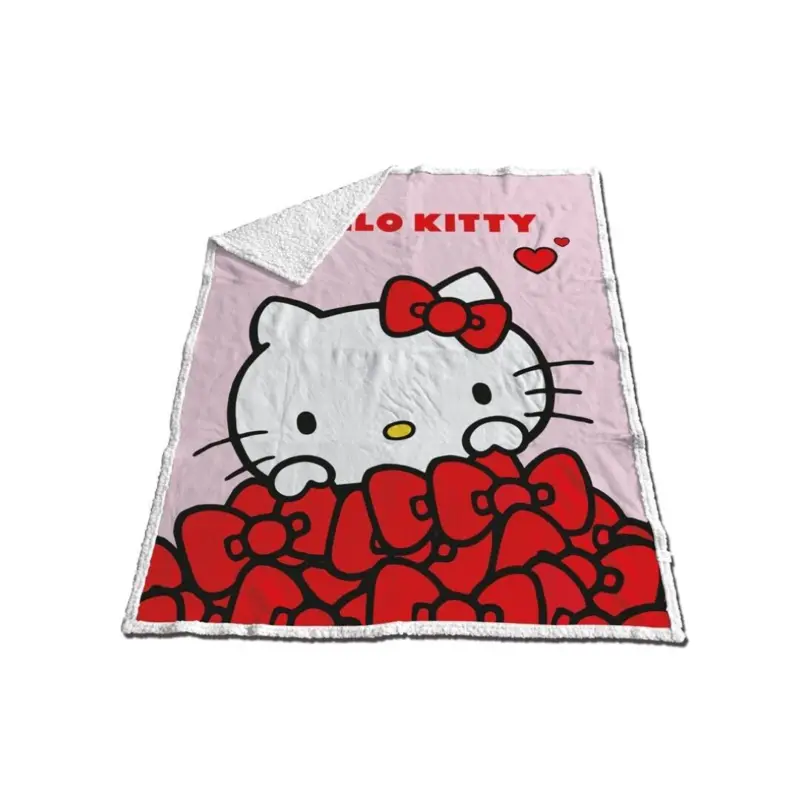 Hello Kitty Sherpa fleece plaid 130 x 170 cm - polyester