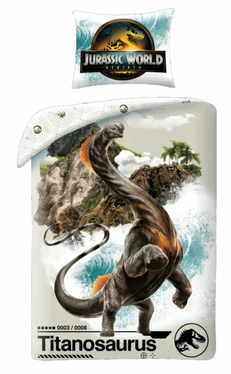 Jurassic World Dekbedovertrek Titanosaurus  140 x 200 cm  - polyester- 70 x 90 cm
