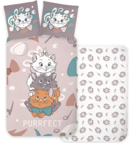 Marie Purrfect Dekbedovertrek 100 x 135 cm - Katoen - 40 x 60 cm