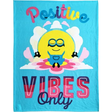 Minions Fleece plaid Positive Vibes Only  130 x 170 cm polar fleece