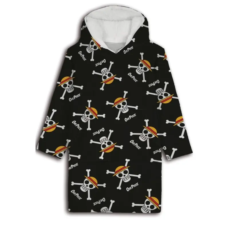 One Piece hoodie poncho 7 - 14 jaar polyester - pre order