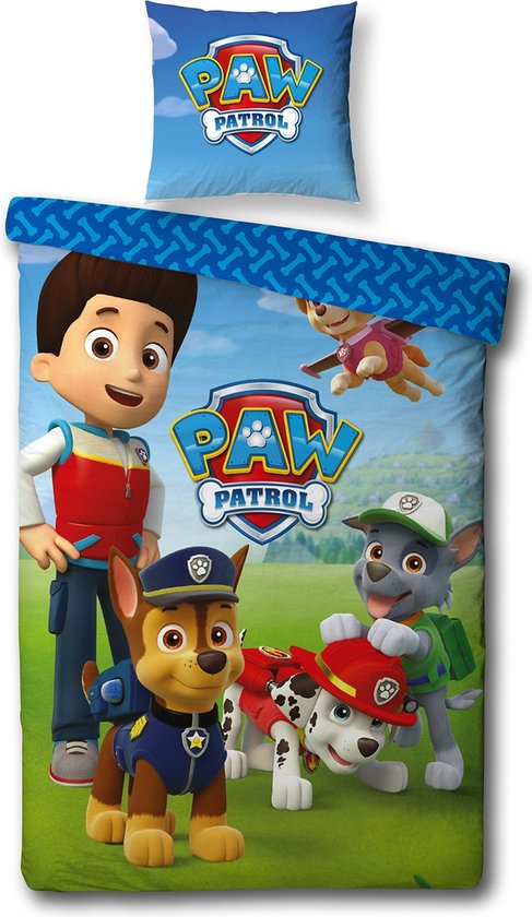 Paw Patrol dekbedovertrek Outside 140 x 200 cm - 63 x 63 cm - Polyester
