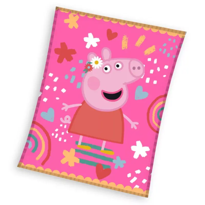 Peppa Pig Coral fleece deken roze- 130 x 160 cm
