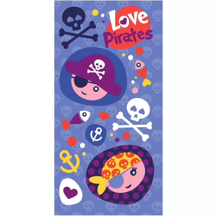 Pirate Love strandlaken 70 x 140 cm - polyester