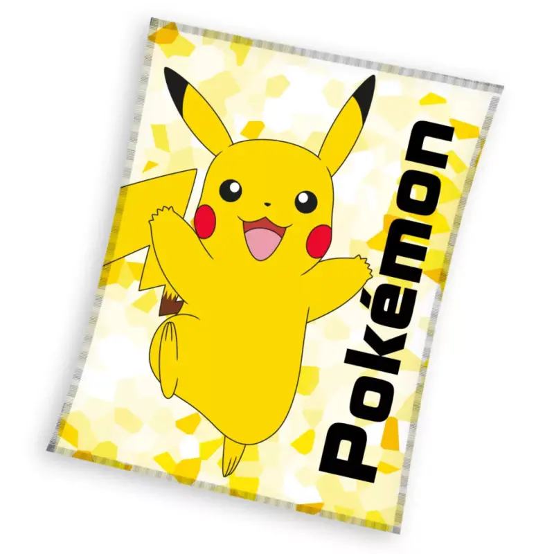 Pokemon fleece deken Pikachu - 130 x 160 cm geel