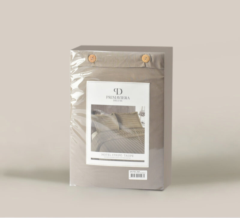 Primaviera Deluxe Hotel stripe Taupe 200 x 200/260 cm