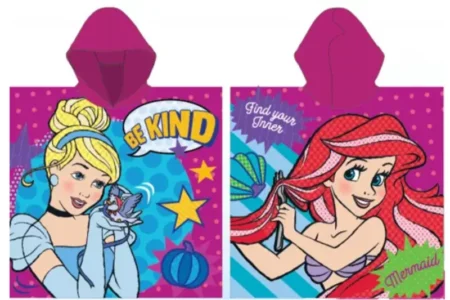 Disney Princess poncho - 55 x 110 cm - paars
