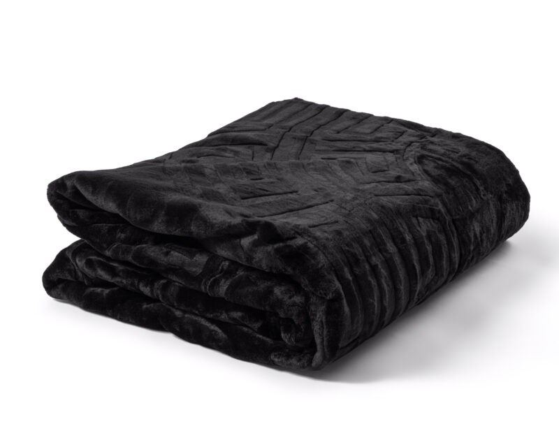 Sleeptime Embossed Zeta Deken Zwart 200 x 240 cm