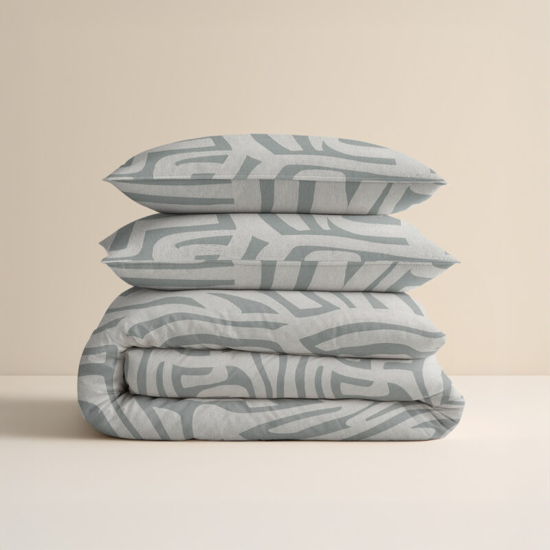 Sleeptime Flanel Danis Groen/Grijs 200 x 200/220 cm