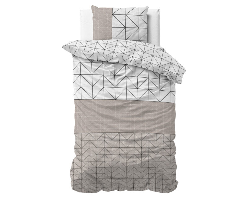 Sleeptime Flanel Gino Taupe 140 x 200/220 cm