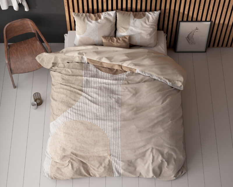 Sleeptime Teddy Print Crème 140 x 200/220 cm