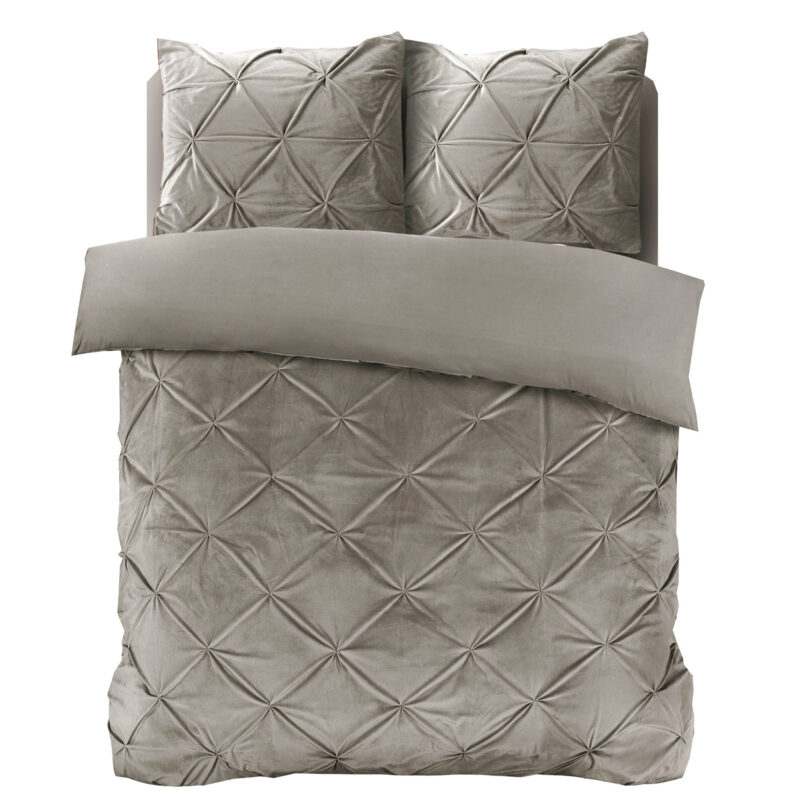 Sleeptime Velvet Pintuck Zand 140 x 200/220 cm