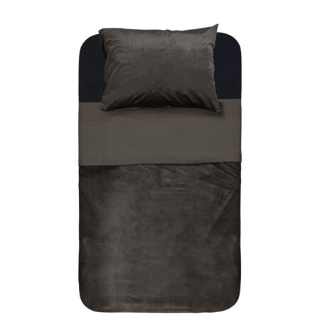 Sleeptime Velvet Piping Deep Taupe 140 x 220 cm