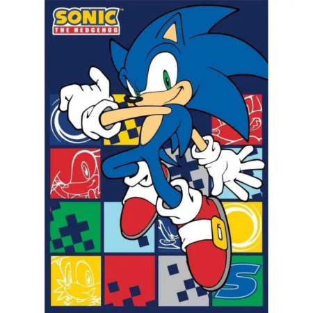 Sonic fleece plaid blauw 100 x 140 cm - polyester