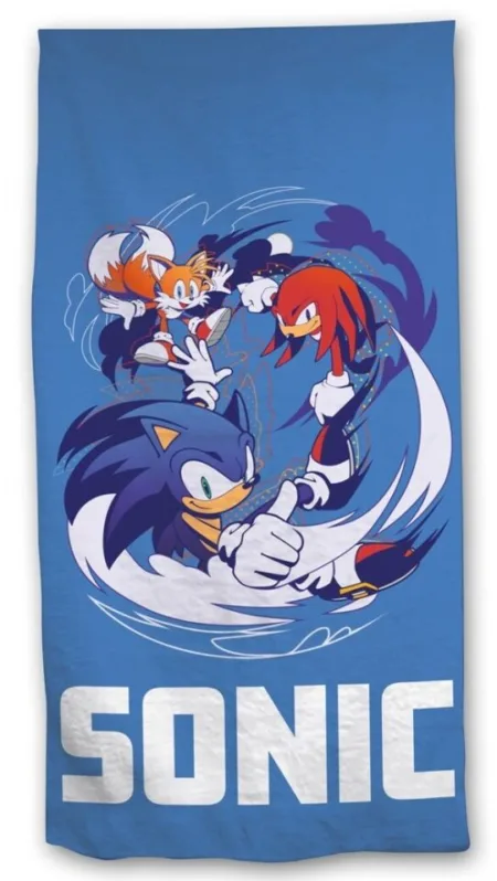 Sonic blauw strandlaken 70 x 140 cm - polyester