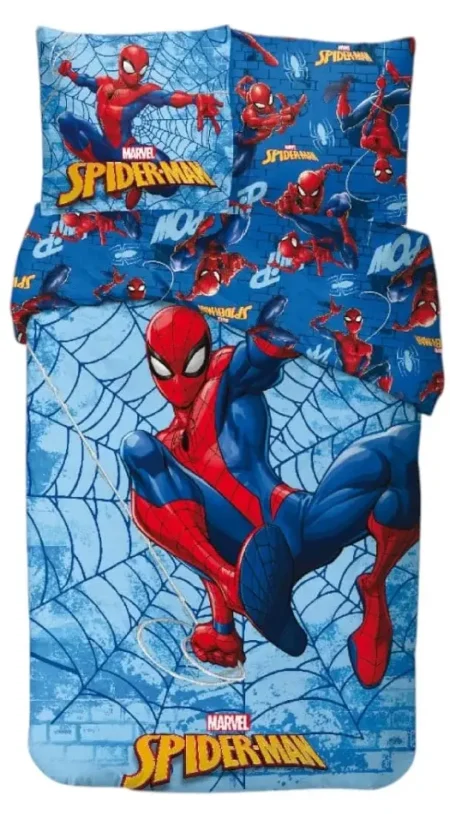 Spiderman Dekbedovertrek blauw 140 x 200 cm - 65 x 65 cm