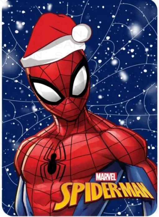 Spiderman Snowing Christmas Fleece deken 100 x 140 cm