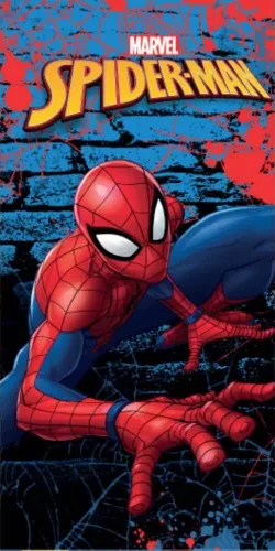 Spiderman muur strandlaken 70 x 140 cm - katoen