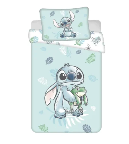 Stitch Dekbedovertrek frog  groen 100 x 135 cm - pre order
