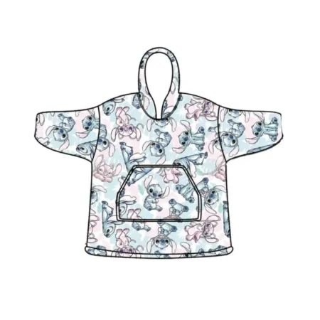Stitch hoodie poncho 7 - 14 jaar - polyester