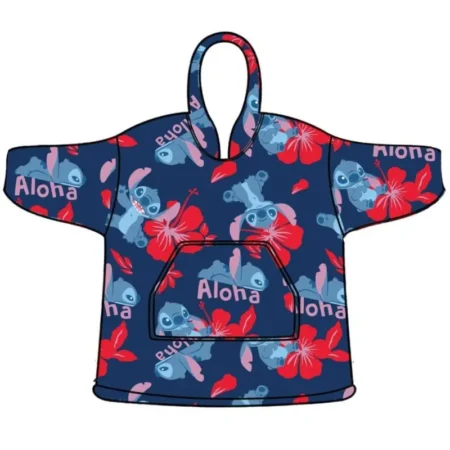 Stitch hoodie poncho bloemen maat XS - L polyester